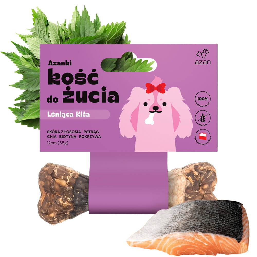 Azanki Kość Lśniąca Kita – Dla Lśniącej Sierści 12cm